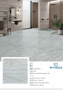 Carrelage Moderne Classique Brun Rustique Porcelaine Aspect Bois 600x600mm 600x1200mm Tailles Fonction Firebrick pour Café Murs Intérieurs - Product Image 6