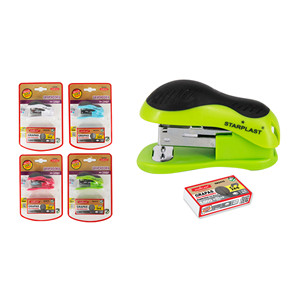 เครื่องเย็บกระดาษพลาสติกขนาดเล็กด้วยมือพร้อมชุดลวดเย็บกระดาษ - Product Image 1