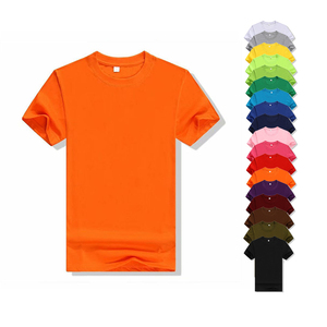 Vente en gros 65 polyester 35 coton chemise pour hommes couleur unie coupe ample sport t-shirt hommes T-shirt pour hommes - Product Image 1