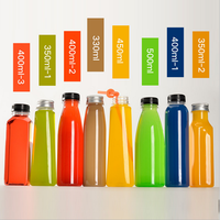 Botella de Plástico PET Desechable de 280 ml (10 oz) Libre de BPA, con Tapa Abatible, 100% Apta para Alimentos, Impresión de Logotipo Personalizado con Serigrafía JSJ