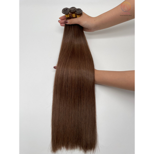 Extensiones de cabello crudo vietnamita de un solo donante 2025 Extensiones de cabello humano de trama Genius alineadas con cutícula completa estirada Doble - Product Image 1