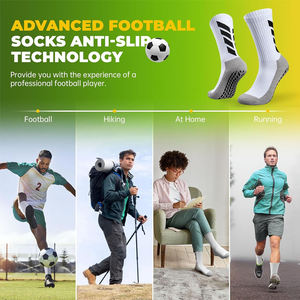 Chaussettes pour hommes avec logo personnalisé OEM, tissu respirant, antidérapantes, antibactériennes, écologiques, pour la course à pied, la salle de sport, ajustement athlétique - Product Image 5