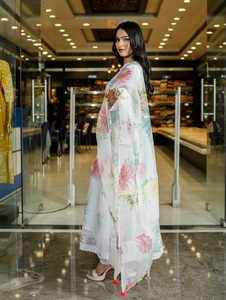 ชุดเดรสปักลายสไตล์ anarkali อินเดียสำหรับผู้หญิงชุดเดรสผู้หญิงสไตล์อินเดียชุดซาลวาร์คอตตอนแบบดั้งเดิม - Product Image 3