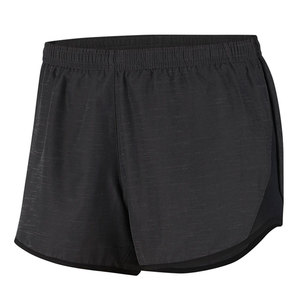 Pantalones cortos para correr de gimnasio con cintura elástica de alta calidad para mujer, pantalones cortos de entrenamiento transpirables suaves de poliéster 100%, pantalones cortos personalizados con bolsillo - Product Image 1