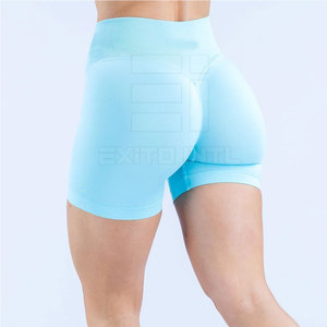 Shorts de Yoga para Mujer, Cintura Media, Sólidos, Transpirables, Ecológicos, de Secado Rápido, OEM, Sexys, de Alta Calidad, con Logotipo Personalizado, Shorts Deportivos - Product Image 3