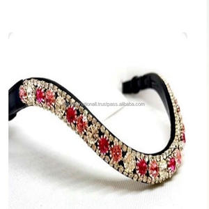 ห่วงโซ่โลหะคริสตัลสีชมพูและสีขาวไข่มุก3แถวทำจากหนังม้าสีดำและคริสตัลตามสั่งได้ทุกขนาด - Product Image 4