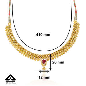 Collar Thushi de Oro Amarillo Kolhapuri para Mujer - Joyería Coleccionable Cultural - Product Image 5