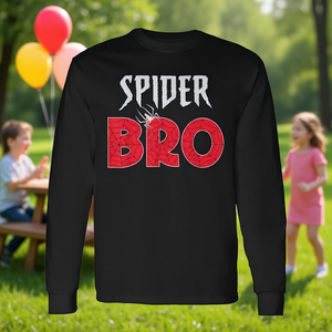 T-shirt familial à manches longues avec motif araignée pour anniversaire, produit promotionnel assorti - Product Image 3