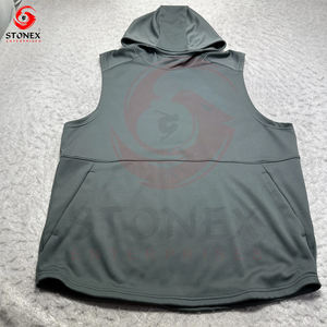 Cotton Gym Fitness <b>Sleeveless</b> <b>Hoodie</b> CasualWear Bodybuilding Clothing Casual Style <b>Hoodie</b> For Adults - Product Image 1
