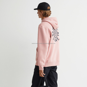 Sudadera con capucha de gran tamaño unisex, sudaderas con capucha de color lavado, venta al por mayor, sudaderas con capucha personalizadas para hombre mezcladas de algodón básicas de gran tamaño vintage en blanco - Product Image 2