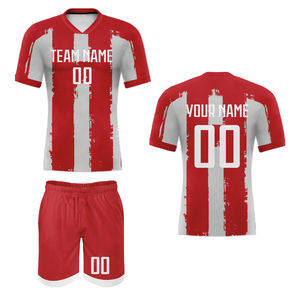 Kit d'équipe de football personnalisé Uniformes de football pour hommes Maillot de football à séchage rapide OEM Vêtements de sport pour club avec logo Ensemble complet - Product Image 4