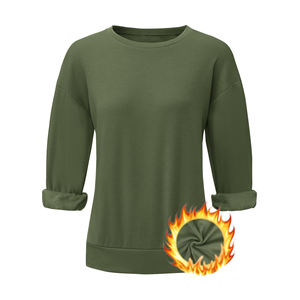 เสื้อสเวตเชิ้ตโอเวอร์ไซส์ดีไซน์ล่าสุดสำหรับผู้หญิง คอกลม แขนยาว สวมใส่สบาย ไซส์ใหญ่พิเศษ เสื้อฮู้ดดี้ผู้หญิง - Product Image 1