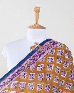 Hand Block Floral Printed Cotton Sarong Indian Block Print Beach Wrap Summer <b>Cover</b> <b>Up</b> - Product Image 3