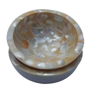 Hand-Curved <b>Mother</b> of Pearl Serving Bowl Multipurpose Disposable Snacks Fruit Gift Bowls Office Home Decorative Centerpiece - Product Image 6