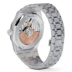Reloj de Moda con Diamantes de Imitación VVS Moissanite y Cristal, Completamente Engastado - Product Image 2