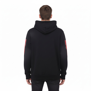 เสื้อฮู้ดดี้ฤดูหนาวผ้าฝ้ายแท้ 100% หนัก 580 กรัม สำหรับผู้ชาย สีพื้น ปักลาย 3 มิติ โลโก้สั่งทำได้ ย้อมสีแบบ Stonewashed รับผลิตแบบ OEM/ODM - Product Image 5