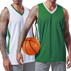Camiseta de Baloncesto Personalizada por Sublimación, sin Mangas, de Secado Rápido, Transpirable, para Entrenamiento, de Spandex/Poliéster, Deportiva y Moderna para Hombre Adulto - Product Image 2