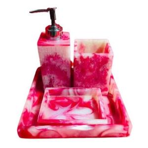 Ensemble de salle de bain en résine de Style luxe de qualité accessoires d'hôtel à domicile avec plateau porte-savon et bouteille de shampooing distribuer des fournitures de Restaurant - Product Image 2