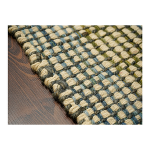 Fusion Artisanal Wool <b>Boho</b> <b>Rug</b> Modern Handmade Square Woollen Carpet Washable Traditional Blended Geometric Handwoven Square - Product Image 1