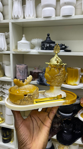 Quemador de Incienso Árabe Mubakar de Oriente Medio, Pequeño y Exquisito Quemador de Incienso de Resina, Torre Quemadora de Sándalo, Juego Aromático - Product Image 6