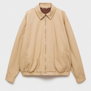 Veste zippée beige pour femmes, style bomber décontracté et léger, pour un look tendance au quotidien, mode urbaine élégante et moderne - Product Image 1