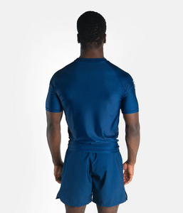 Rashguard de compression respirant pour homme, col rond, manches courtes, personnalisé, pas cher, pour BJJ MMA Jiu Jitsu, 100% polyester - Product Image 6