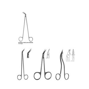 กรรไกรตัดหลอดเลือดแบบโค้งคู่ De Bakey 16 ซม. Cooley 18.4 ซม. Heath ขนาด 6 นิ้ว อุปกรณ์ผ่าตัดพื้นฐาน - Product Image 1