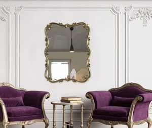 Victorian Shabby Gold Wall Mirror Baroque <b>Oak</b> Wood <b>Frame</b> - Product Image 2