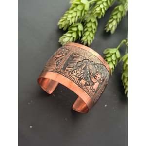 Elaine Becenti Fashion Cuff Bracelet <b>Copper</b> Story Teller - Product Image 4