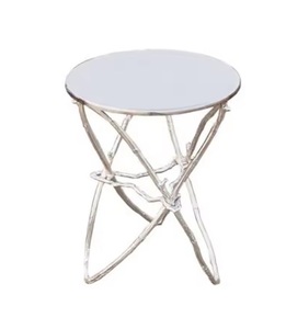 Traditional Metal Slashed 'O Shaped <b>Table</b> Designed for Living Room and Bedroom India by ELEGANT DESIGNS - Product Image 4