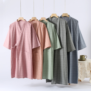 Accappatoio da Doccia per Coppie, Kimono in Diversi Colori, Lingerie Intima in Cotone, Abbigliamento da Casa, <span class=keywords><strong>Pigiami</strong></span> per <span class=keywords><strong>Uomo</strong></span> e Donna - Product Image 1