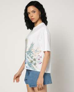 Camiseta personalizada de gran tamaño Boxy Fit para mujer, fabricante OEM, algodón transpirable, estilo moderno disponible en todos los tamaños - Product Image 2