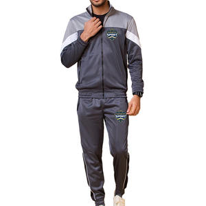 Conjunto de chándal personalizado con cremallera para hombre, conjunto de dos piezas para entrenamiento, fitness, deportes, pantalones de chándal y sudadera con capucha para hombre - Product Image 1