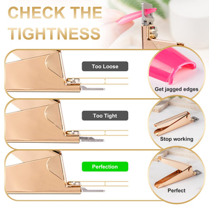 Cortadores de borde de extensión de uñas de acero profesional en forma de U estilo francés cortaúñas postizas para uñas acrílicas artificiales dedo - Product Image 4