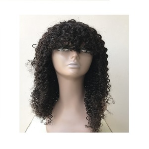 Top Quality 20" Inch Kinky Bob Curly Machine Double Weft Wholesales Virgin Single Donor Cuticle Aligned Raw Cambodian Human <b>Wigs</b> - Product Image 1