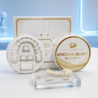 Bloc de zircone 3D Plus, dégradé multidimensionnel à 6 couches, 45-57% ultra translucide, disque dentaire multicouche le plus vendu