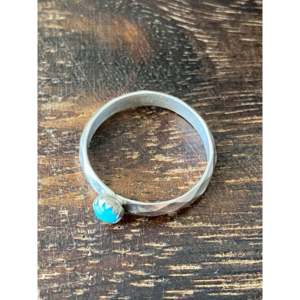 Navajo Handcrafted <b>Turquoise</b> Sterling Silver <b>Ring</b> Size 6.5 - Product Image 5