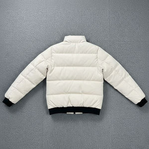 Chaqueta Acolchada para Hombre, Talla Grande, Color Blanco Liso, Nueva Llegada 2026, 100% Poliéster, Cuello Alto, Cremallera Completa - Product Image 2
