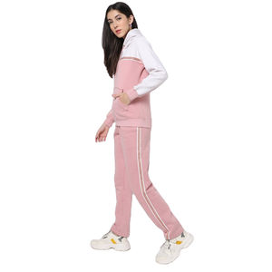 Conjunto Deportivo Informal de Forro Polar con Capucha y Logotipo Personalizado para Mujer, Transpirable, de 2 Piezas, Pantalones de Chándal para Correr, Ropa de Invierno - Product Image 3