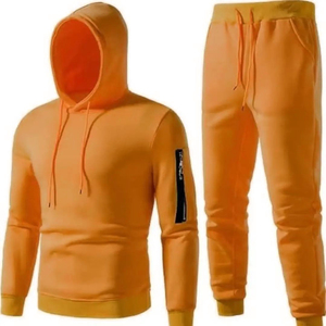 100% algodón pulóver con capucha Jogger chándal para hombres diseño de logotipo personalizado Slim Regular Fit transpirable invierno chándal impreso - Product Image 2
