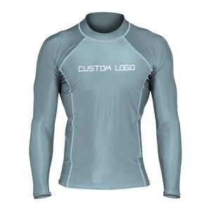 Customize Long Sleeve Latex Rashguard Mens UV Sun Protection UPF 50 Compression <b>Shirts</b> <b>Swim</b> Surfing Quick Dry Breathable MMA - Product Image 4