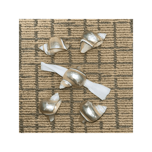 Rond de serviette en coquillage naturel, mosaïque de coquillages sur anneau en acier inoxydable, accent de table de restaurant du Vietnam, qualité supérieure, meilleur prix - Product Image 5