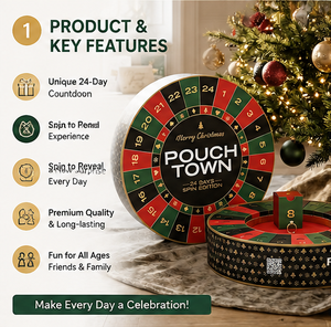 Boîte cadeau de Noël réutilisable avec 24 compartiments pour bonbons, chocolats, bijoux et promotions – Calendrier de l'Avent à tourner - Product Image 3