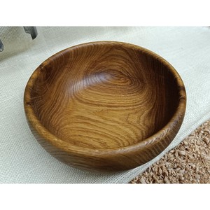 Bol en chêne fait main profond servant de salade en bois bol en bois naturel pour vos décors de salle à manger élégants - Product Image 2