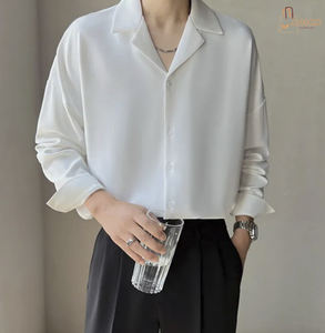 Camisas casuales para hombre Blusas personalizadas de algodón orgánico sostenible Antiarrugas 100% algodón Temporada de otoño - Product Image 1