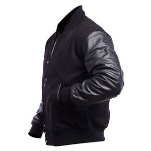 Most Popular Oem Men's Varsity Jacket Wool and Leather Letterman Jacket - Product Image 5