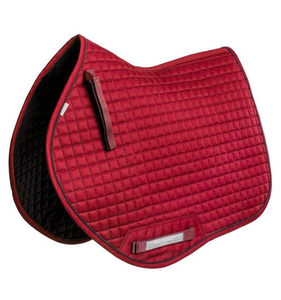 Tapis de selle matelassé bleu tout usage pour dressage et saut d'obstacles avec bordure blanche et doublure en maille – Équipement d'équitation - Product Image 2