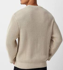Pull en tricot surdimensionné décontracté pour hommes 100% coton à manches longues et col rond pour l'hiver - Product Image 5