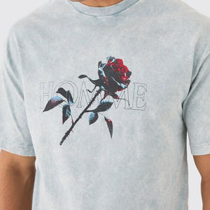 Camiseta de Algodón Grueso de 230g, Estilo Retro, Hombros Caídos, para Hombre, Lavada, Holgada, para Usar como Prenda Exterior - Product Image 5