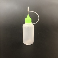 Flacon compte-gouttes en plastique PE de 30 ml avec embout aiguille et gravure pour collyres et liquides médicamenteux, MOQ 100 pièces